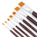 Transon 7-Piece Flat Paint Brush Set