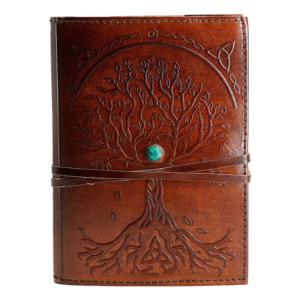Brown Leather Journal with Refillable Lined Pages