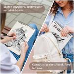 Umriox 2-Pack Spiral Sketch Book, 100 Sheets Each