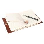 Brown Leather Journal with Refillable Lined Pages