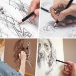 GETHPEN 34-Piece Sketch Pencil Set for Artists