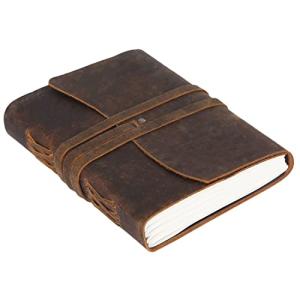 Genuine Leather Travel Journal with 240 Unlined Pages