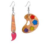 MALOYANVE Artist Paint Brush Drop Earrings