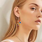 MALOYANVE Artist Paint Brush Drop Earrings