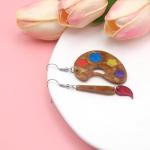 MALOYANVE Artist Paint Brush Drop Earrings