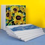 11x14 Inch Stretched Canvas, 10 Pack, Primed White