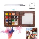 Travel Mini Watercolor Palette Set with Accessories
