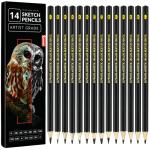 14-Piece Sketching Pencils Set for Artists