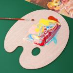 Wooden Paint Palette Set with Thumb Hole