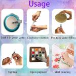 Travel Mini Watercolor Set with Palette and Brush