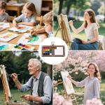 Travel Mini Watercolor Set with Palette and Brush