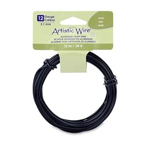 Aluminum Craft Wire, 12 Gauge, 39.3 ft, Black