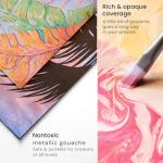 ARTEZA 36-Color Metallic Gouache Paint Set