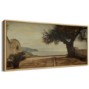 Extra Large Vintage Seaside Canvas Wall Art