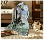 Western Galloping Horse Woven Tapestry Blanket 50x60