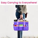 Godery Pink Desktop Tote and Organizer Bag