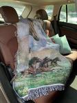 Western Galloping Horse Woven Tapestry Blanket 50x60