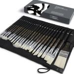 ARTIFY 24-Piece Synthetic Hog Bristle Brush Set