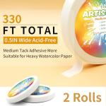 White Artist Masking Tape - 2 Pack, Medium Tack