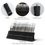 ARTIFY 24-Piece Synthetic Hog Bristle Brush Set