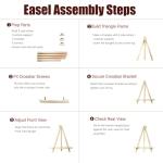 9 Inch Wood Easels - 6 Pack for Painting