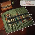 Waxed Canvas Paint Brush Holder Bag for Artists