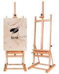 Adjustable Beech Wood H-Frame Art Easel