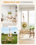 Adjustable Beech Wood Art Easel with Storage