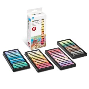 KINGART 48-Piece Vibrant Chalk Pastels Set