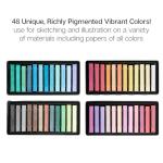 KINGART 48-Piece Vibrant Chalk Pastels Set