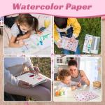 30 Sheets Cold Press Watercolor Paper Pad with Brushes