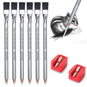 KALOUR Detail Eraser Pencil Set with Brush & Sharpener