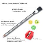 KALOUR Detail Eraser Pencil Set with Brush & Sharpener