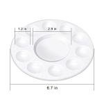 White Plastic Paint Palettes for Kids - 8 Pack