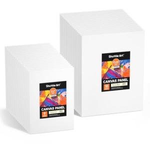 Shuttle Art 36 Pack Cotton Canvas Boards