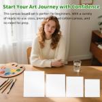 24-Pack Pre-Primed Canvas Boards in 4 Sizes