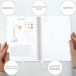 Watercolor Workbook for Beginners with Floral Designs