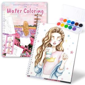 Watercolor Book for Kids with Painting Kit