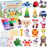 34-Color Polymer Clay Kit with Tools and Guide