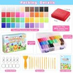 34-Color Polymer Clay Kit with Tools and Guide