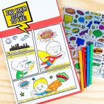 DIY Comic Book Kit for Kids with Markers