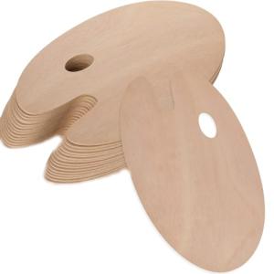Wooden Oval Painting Palette Set with Thumb Hole