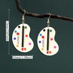Bohemian Wooden Paint Palette Drop Earrings