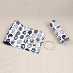 Cat Pattern Canvas Roll-Up Pencil Case