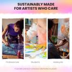 Ceramic Watercolor Palette with Wooden Lid and Wells