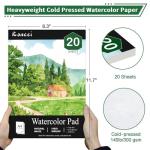 Koncci A4 Watercolor Paper Pad, 20 Sheets