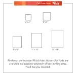 6 x 6 Inch Fluid Watercolor Paper Pad, 20 Sheets