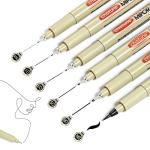 GETHPEN 6 Pack Micro Fineliner Black Pens