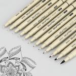 12-Piece Fineliner and Brush Pen Set