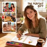 Beginner Watercolor Painting Kit with Nature Scenes